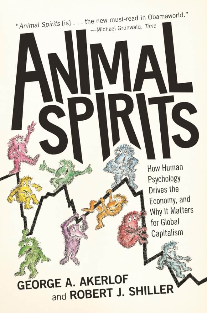 Cover of Animal Spirits by Akerlof and Shiller – behavioral economics book